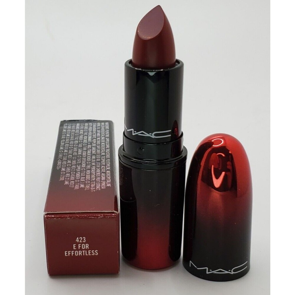 MAC E For EFFORTLESS Lipstick ~ Burnt Deep Red Matte ~Love Me NIB RETIRED